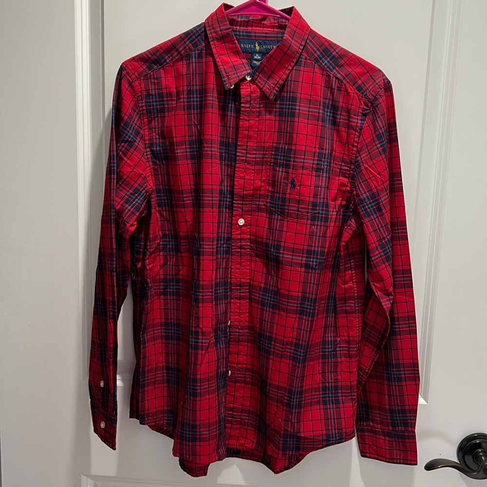 Boys Ralph Lauren size XL (18-20) Long sleeve button down Polo shirt